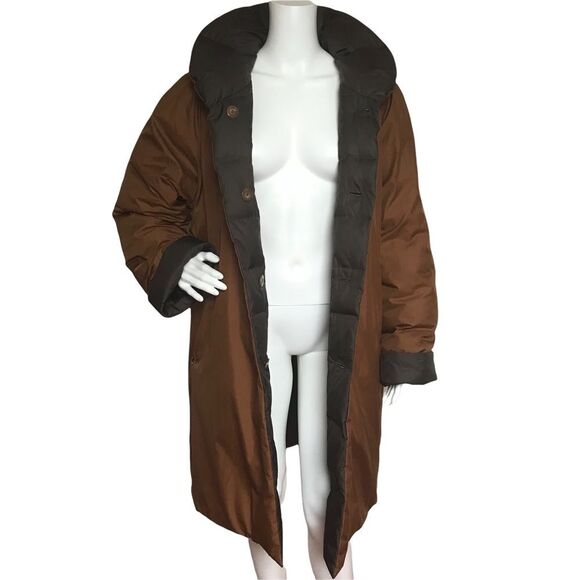 Vintage Schneiders Salzburg Coat Reversible Down Filled Sz 10 - Picture 11 of 16